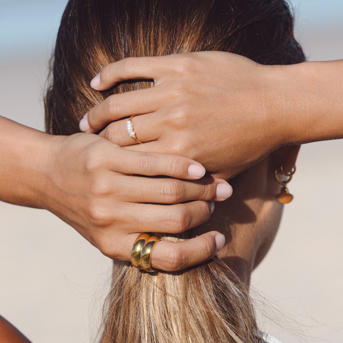 Mini Pearls Ring waterproof lifestyle
