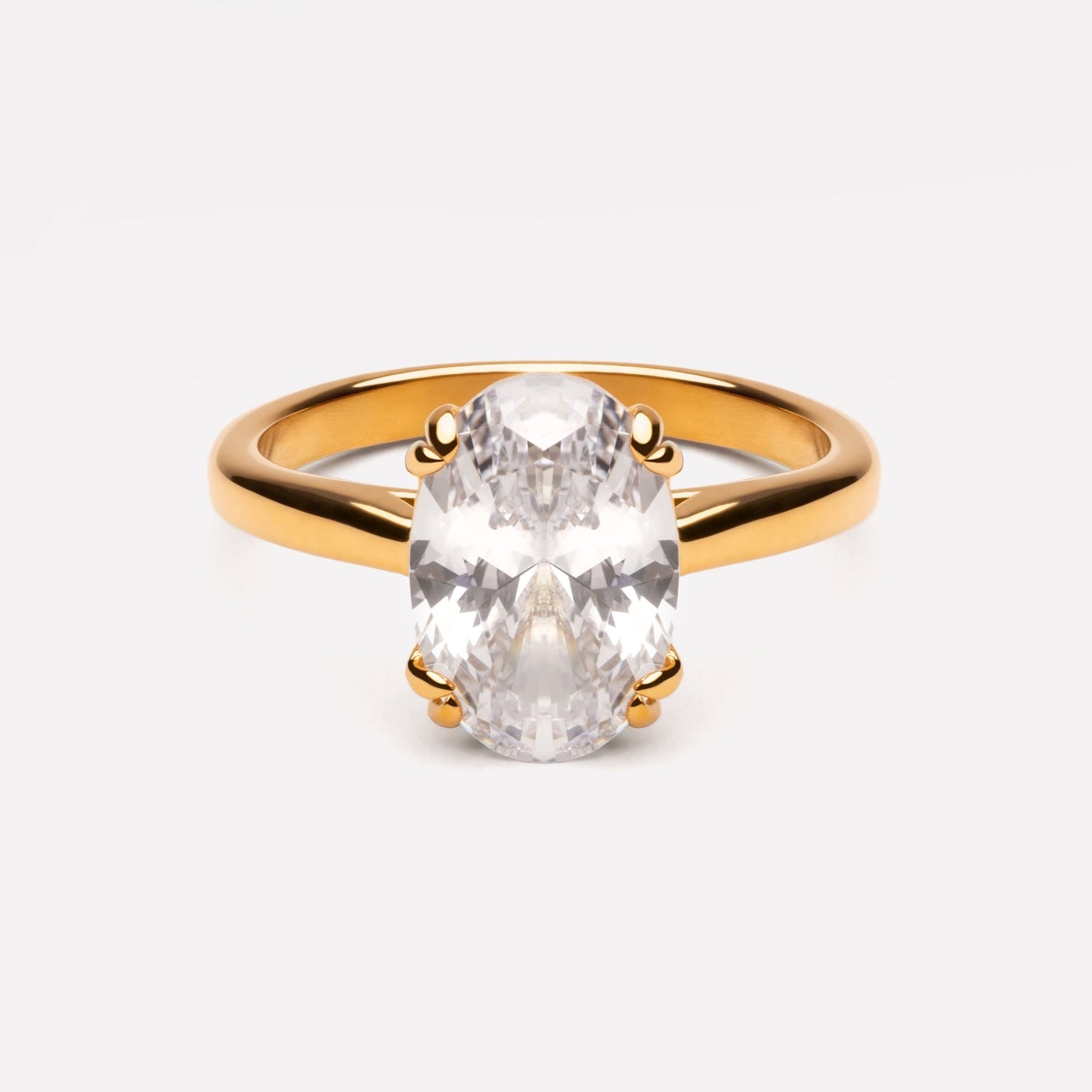 Oval Solitaire Ring - waterproof-solitaire