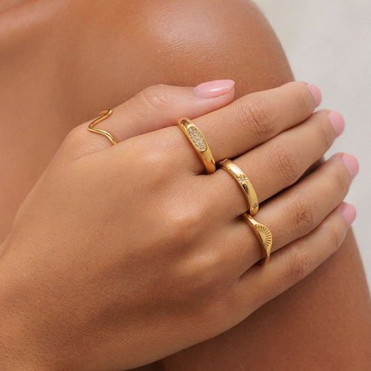 Sparkling Band Ring - waterproof_simple_ring