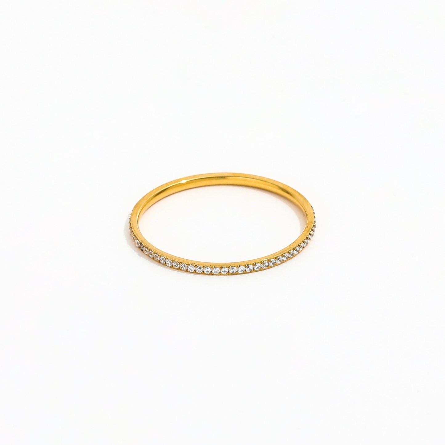 Glimmer Ring - gold on silk