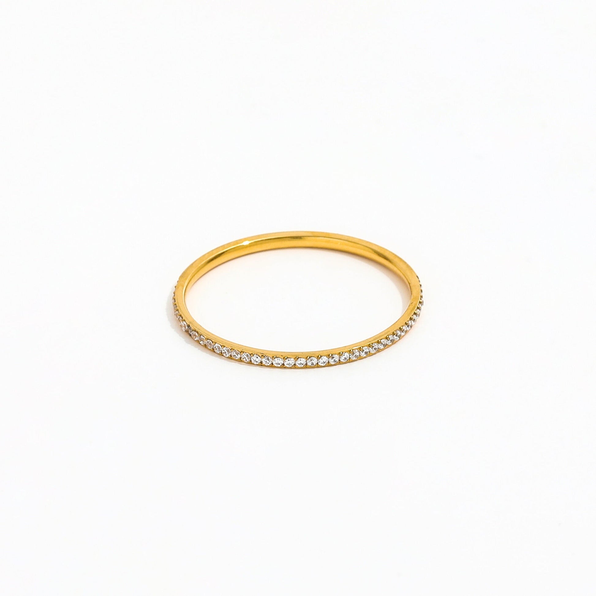 Glimmer Ring - gold on silk