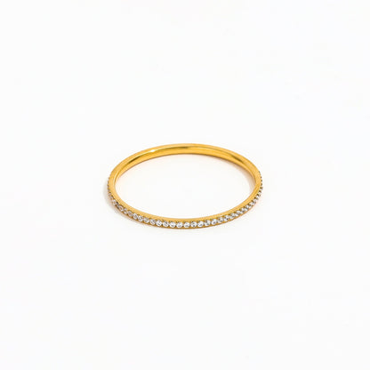 Glimmer Ring - gold on silk